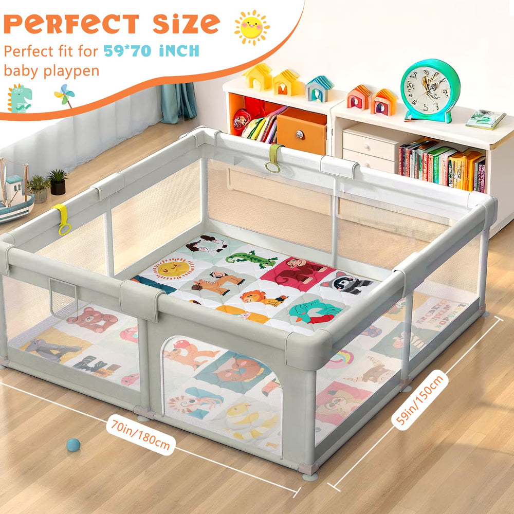Decalsweet play mat offers 59x71 inches of large, safe floor space