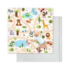 Decalsweet Baby Play Mat foam padding provides soft cushioning for tummy time.