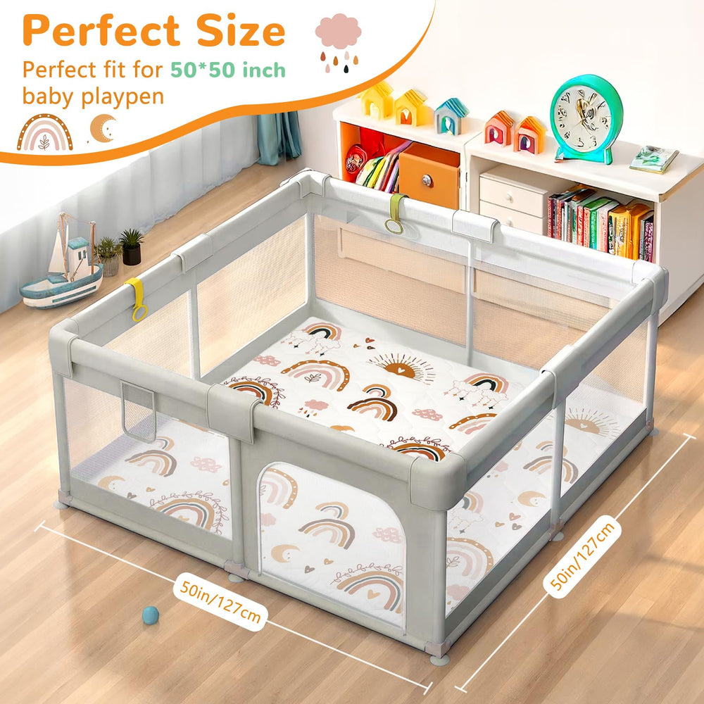 Non-slip bottom on the DecalSweet mat keeps it stable during play