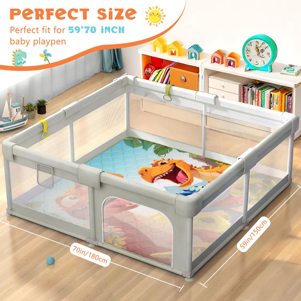 Decalsweet play mat showing non-slip bottom for stability