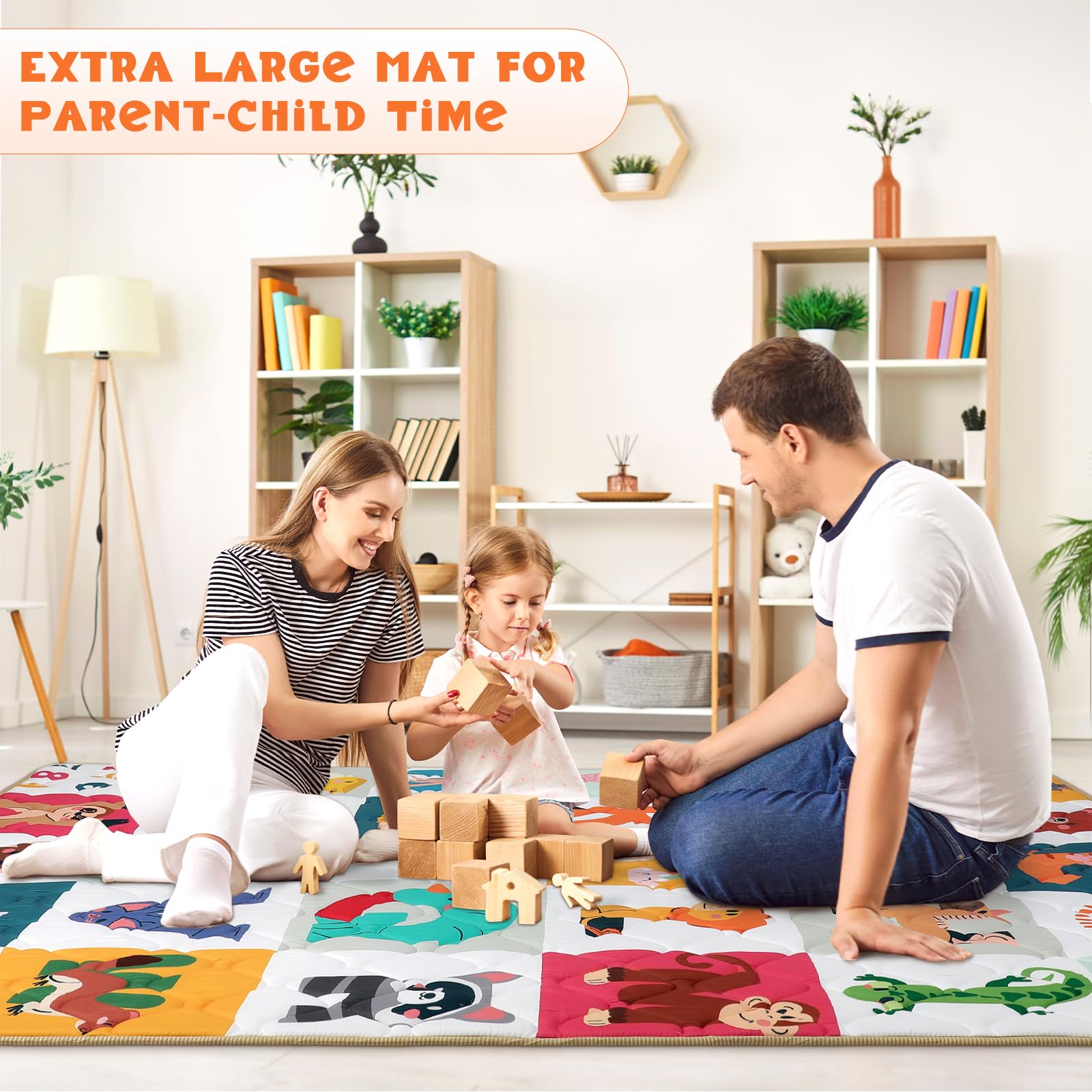 Decalsweet baby play mat is machine washable for easy cleaning