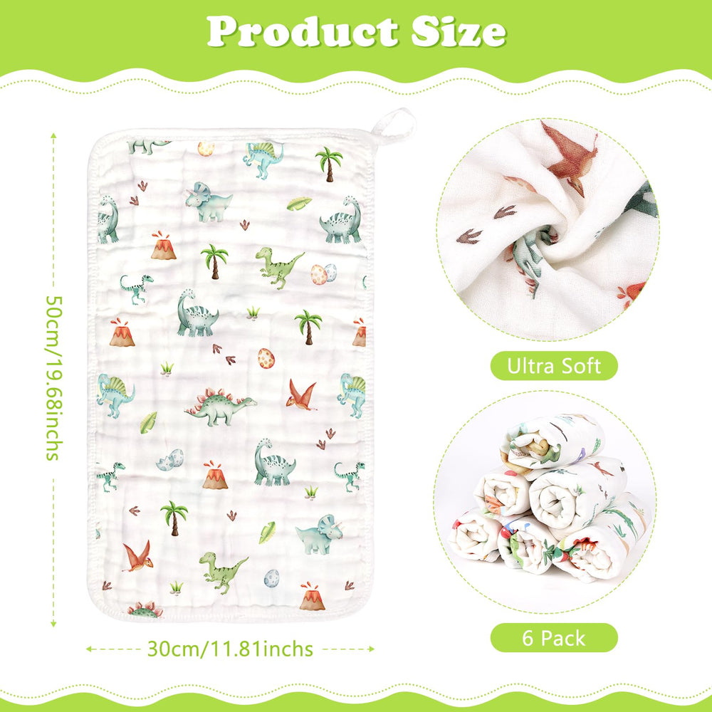 Decalsweet burp cloths show 20x12 inches size for full shoulder coverage
