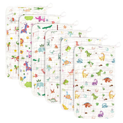 Decalsweet six-layer muslin burp cloths absorb spills softly for baby care