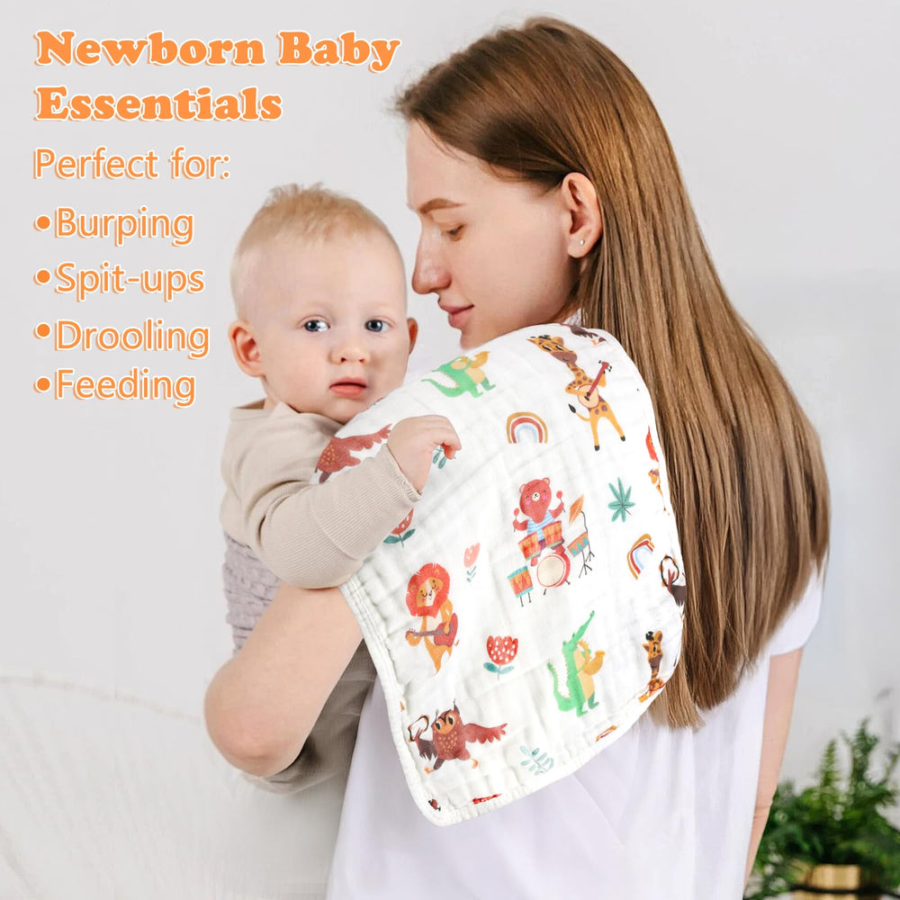 Decalsweet burp cloths are multi-purpose for cleaning and baby care.
