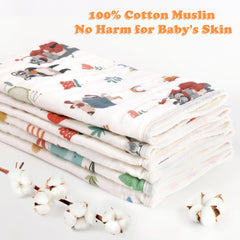 Decalsweet burp cloths soft cotton muslin are highly absorbent for messes.