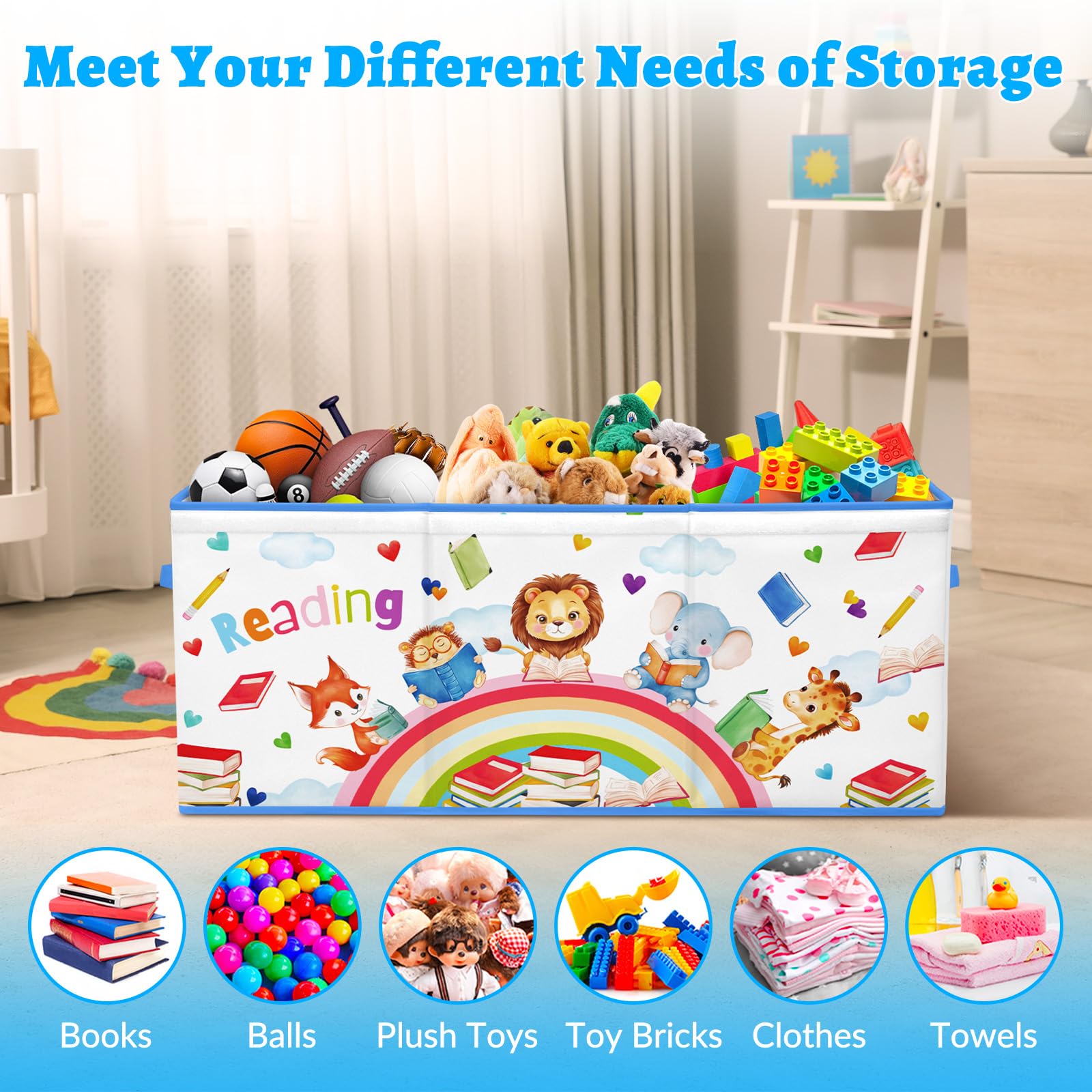 Decalsweet collapsible storage chest folds flat to save space