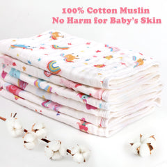 Decalsweet 100 percent cotton burp cloths show gentle texture for baby's skin