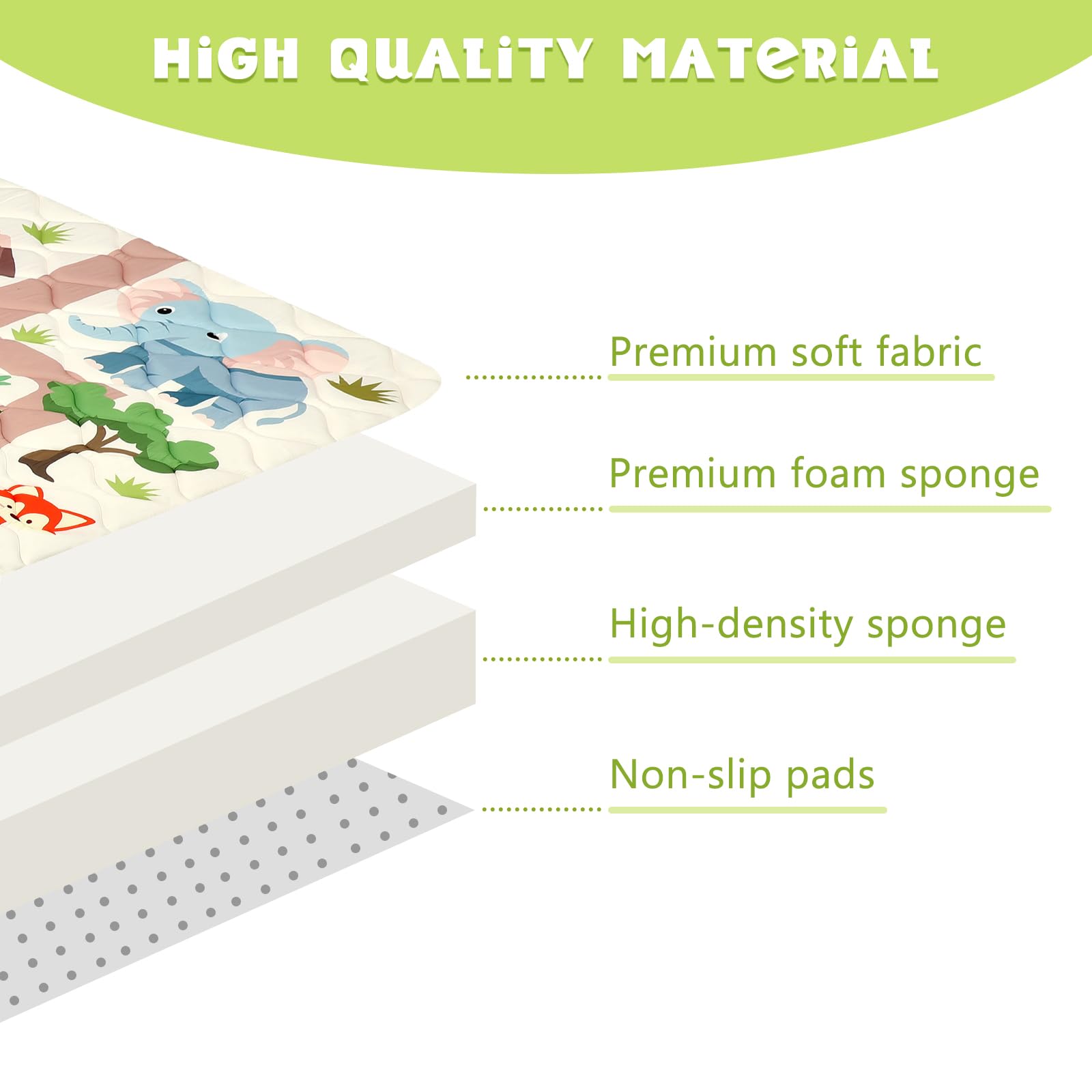 DecalSweet foldable play mat travels easily for indoor and outdoor use.