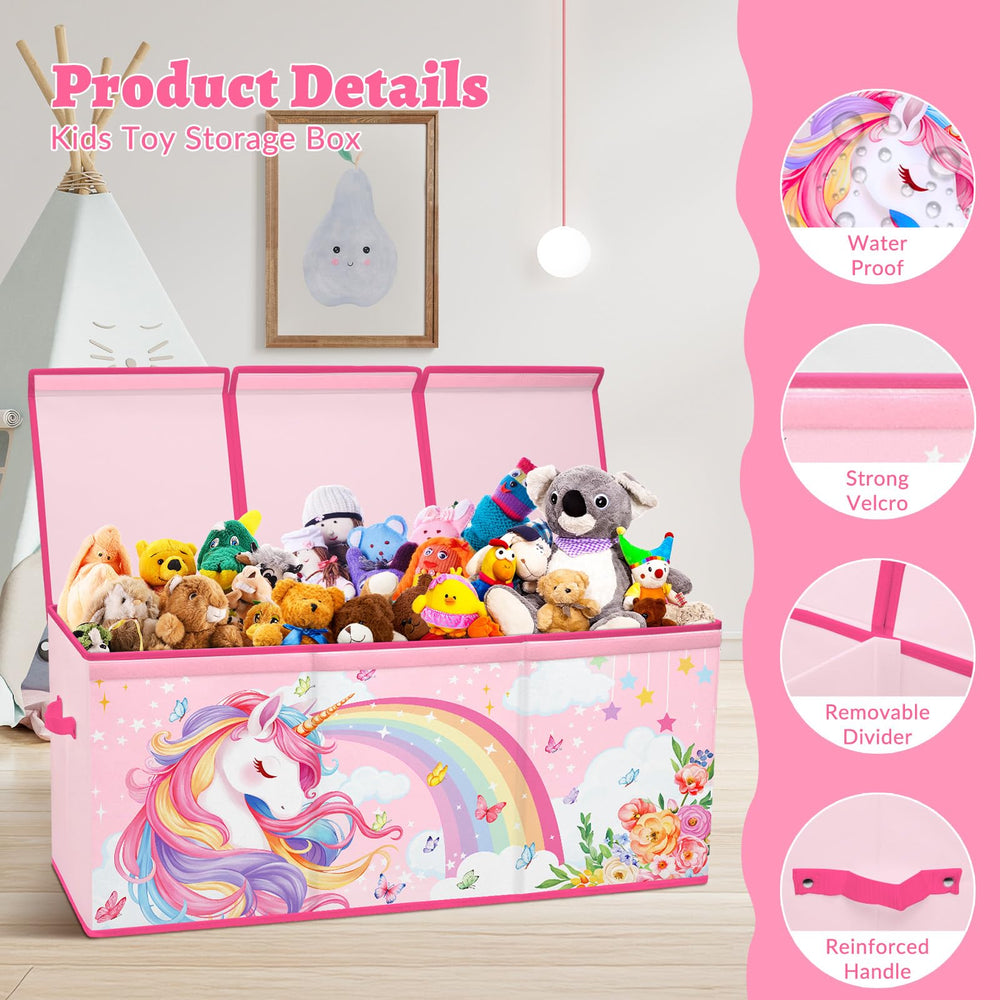 DecalSweet storage chest features reinforced side handles for easy transport.