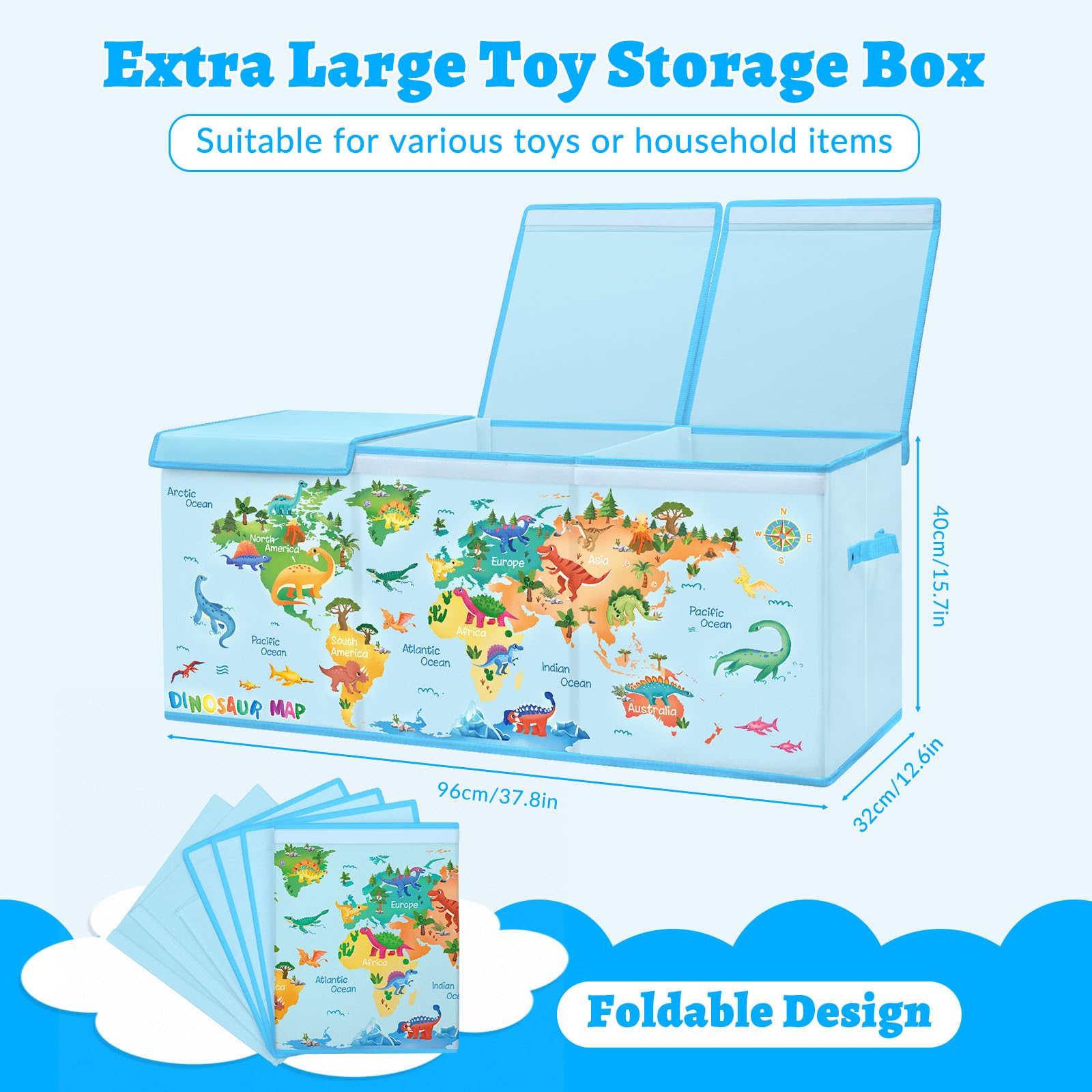 Decalsweet large toy storage bin illustrating ample space for playroom essentials