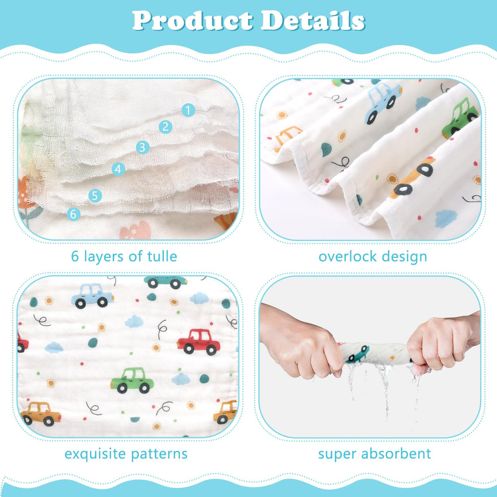 Decalsweet machine washable burp cloths, easy to clean for busy days