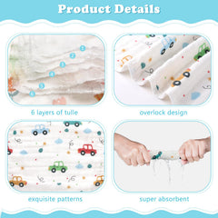 Decalsweet machine washable burp cloths, easy to clean for busy days