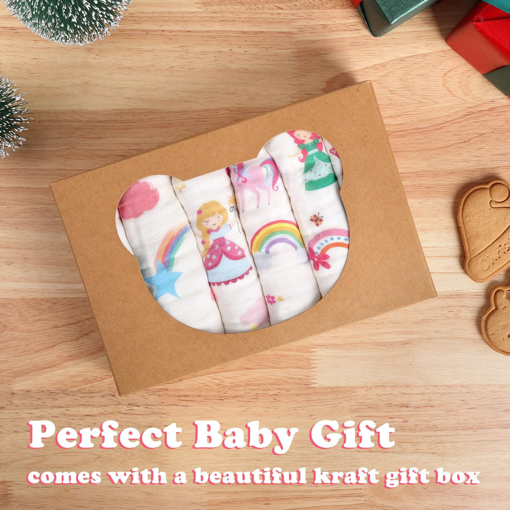 Decalsweet muslin burp cloths in patterns ready for daily care.