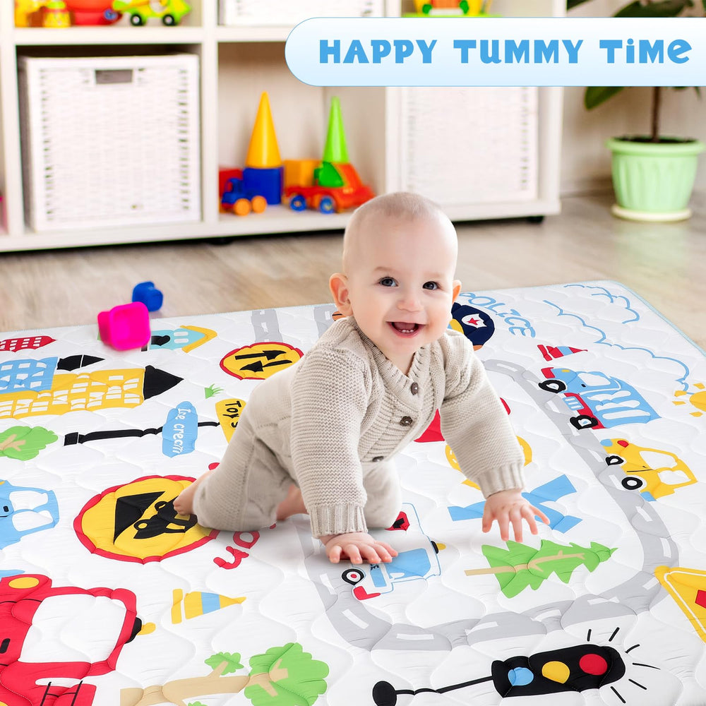 Decalsweet non-slip baby crawling mat helps keep playtime stable.