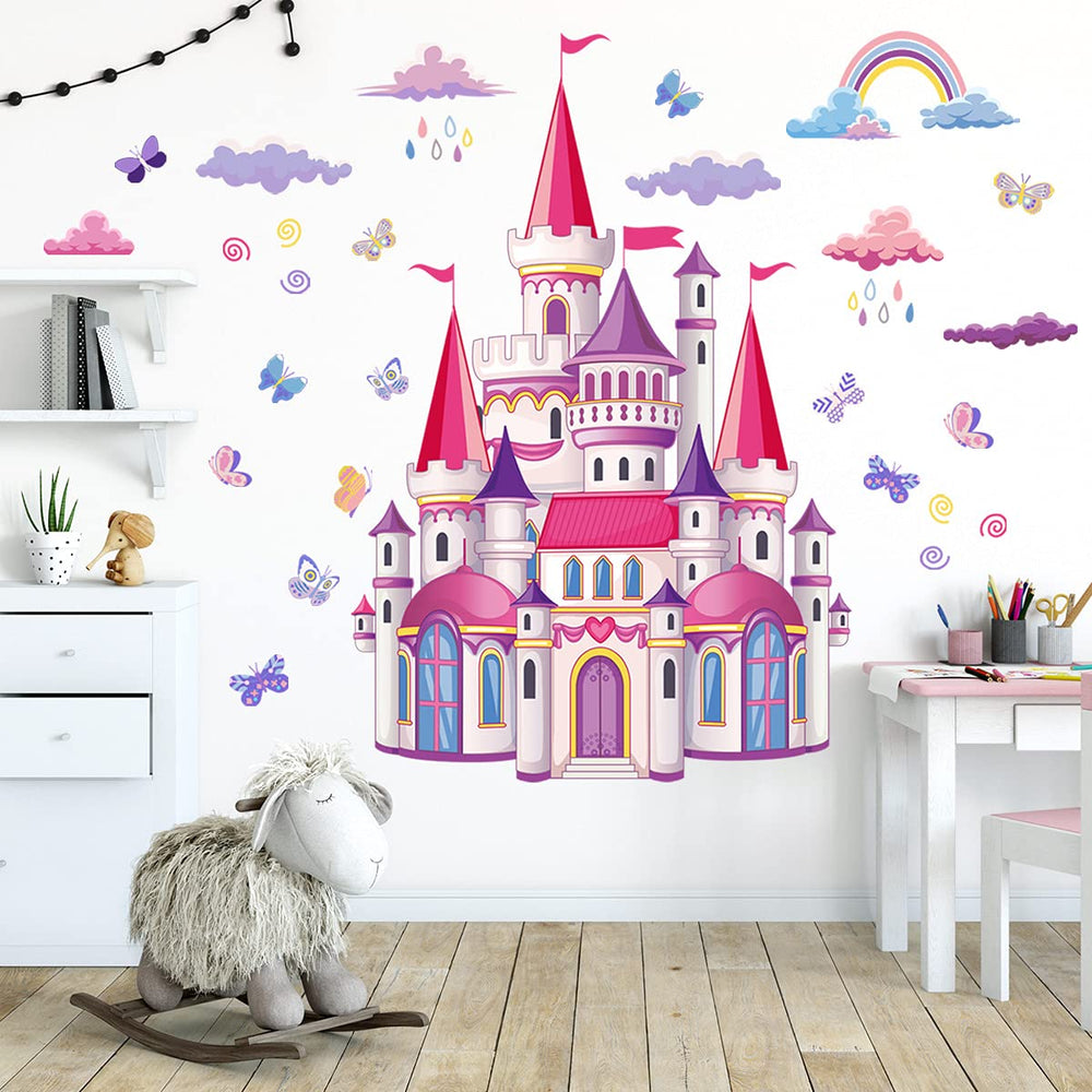 Decalsweet rainbow butterflies wall stickers create playful accents for kids' spaces.