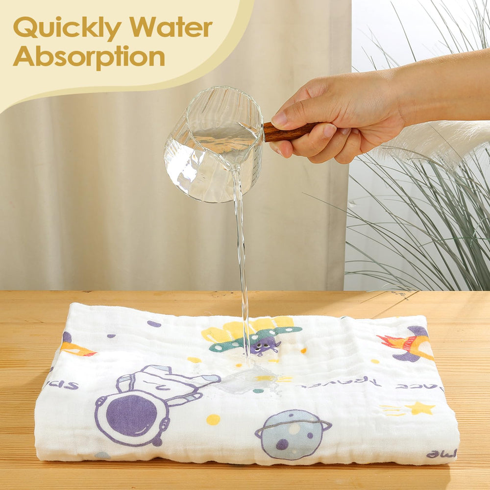 Decalsweet towel swaddling usage, versatile as swaddle blanket.