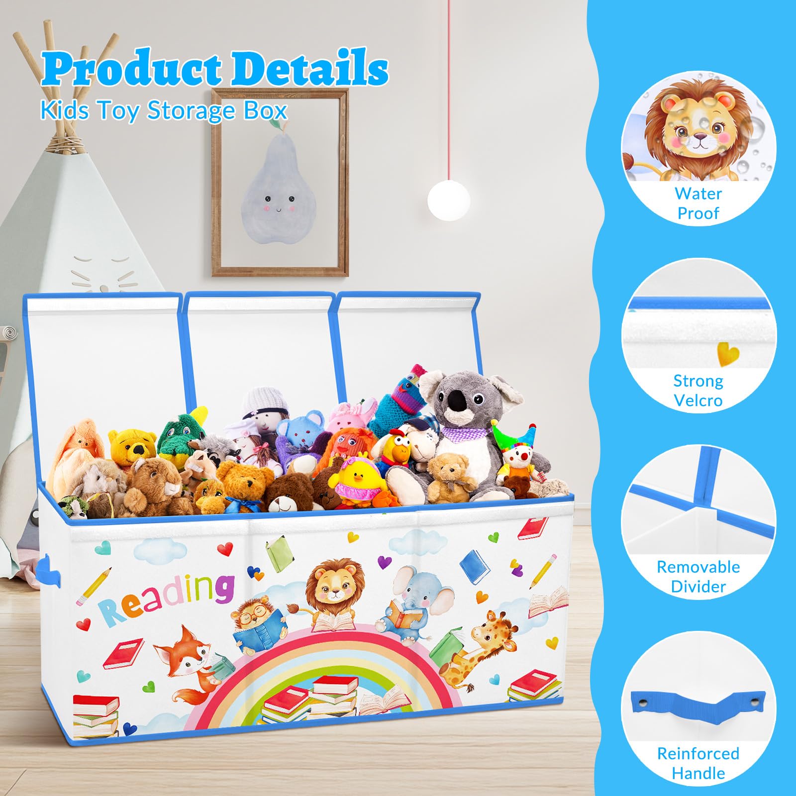 Decalsweet box with removable dividers for flexible storage