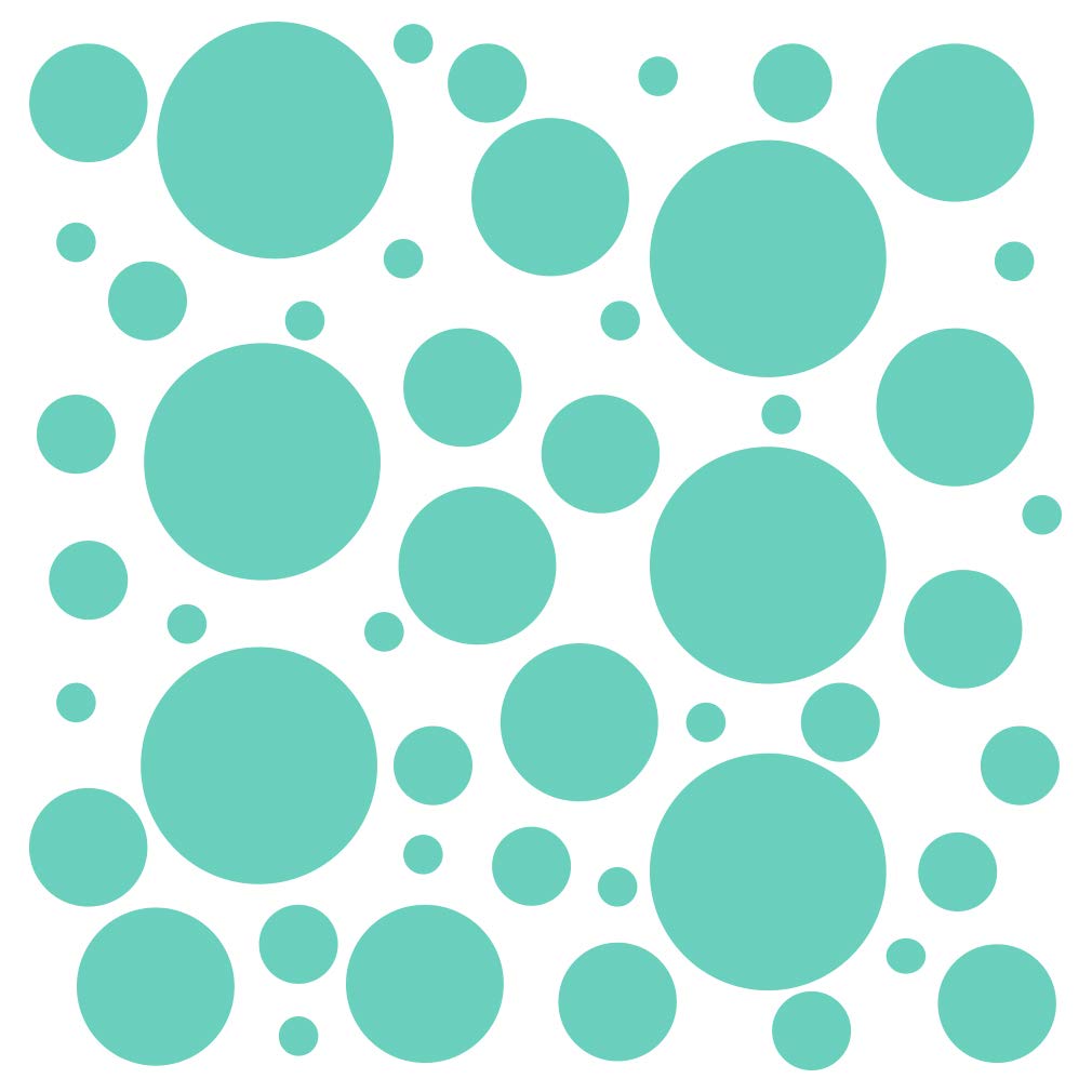 DecalVenue mint green polka dots set for nursery decor with removable adhesive.