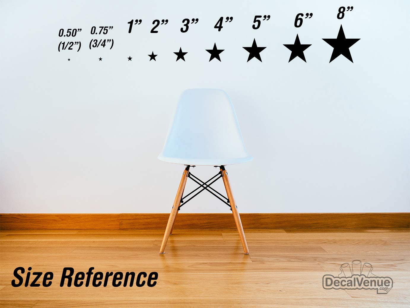 Removable matte vinyl stars by DecalVenue for easy wall styling on painted surfaces