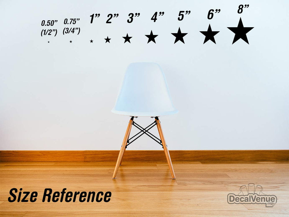 Removable matte vinyl stars by DecalVenue for easy wall styling on painted surfaces