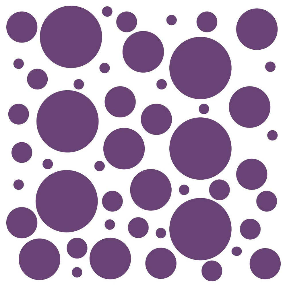 DecalVenue purple polka dot wall decals set for residue-free decorating across walls