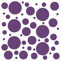 DecalVenue purple polka dot wall decals set for residue-free decorating across walls