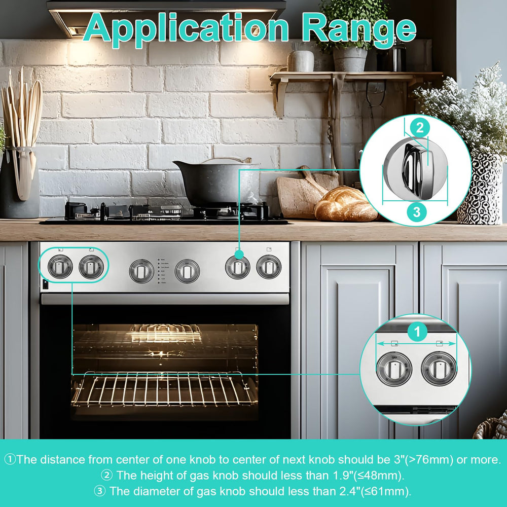 Heat-resistant, clear Decentraland plastic preserves visibility while guarding knobs.