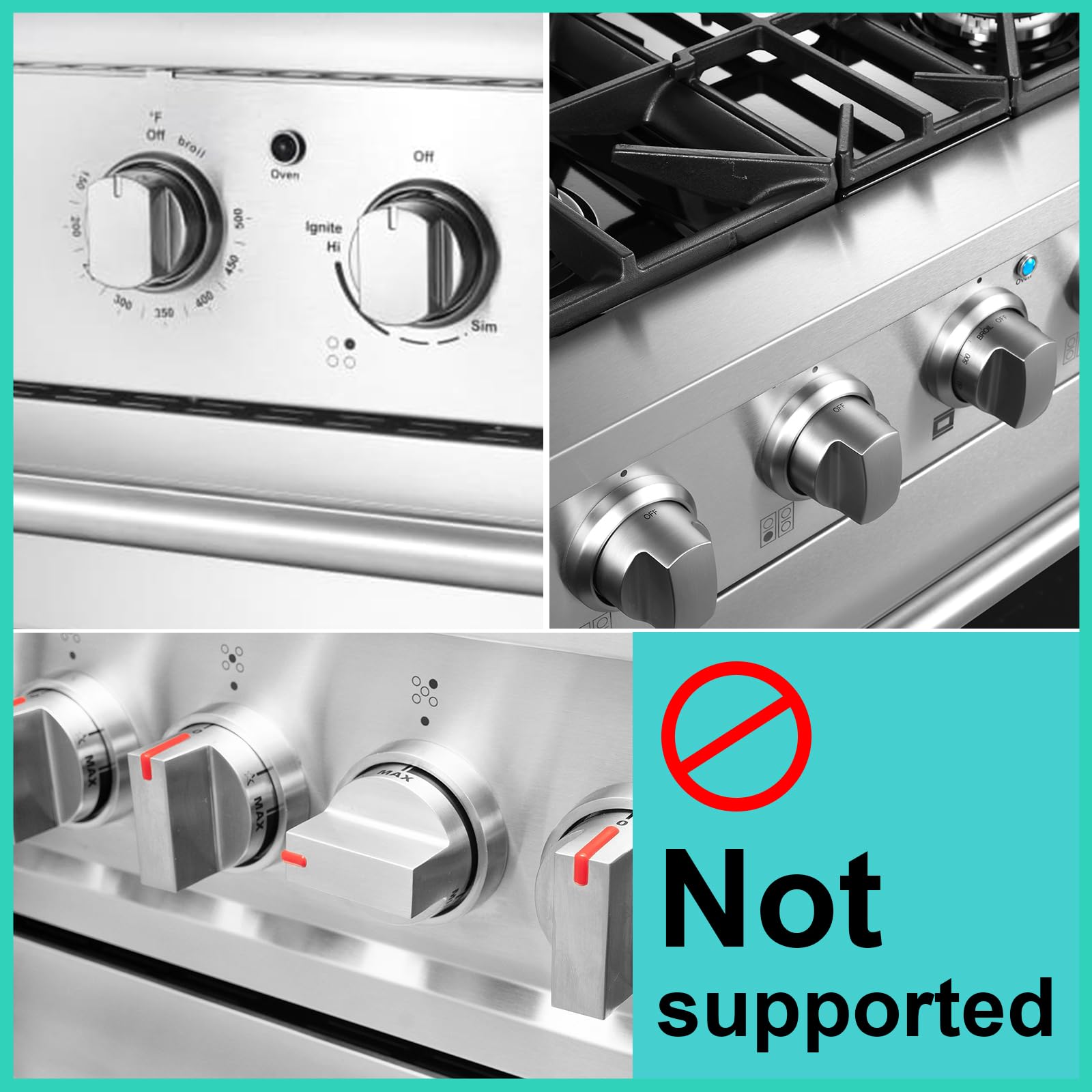 Decentraland covers installed on stove knobs for neat protection.