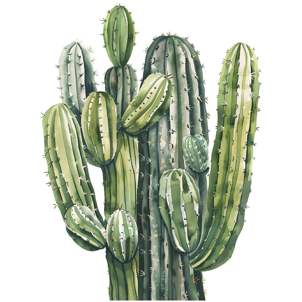 Two-piece design forms a dramatic cactus display once assembled on smooth surfaces.