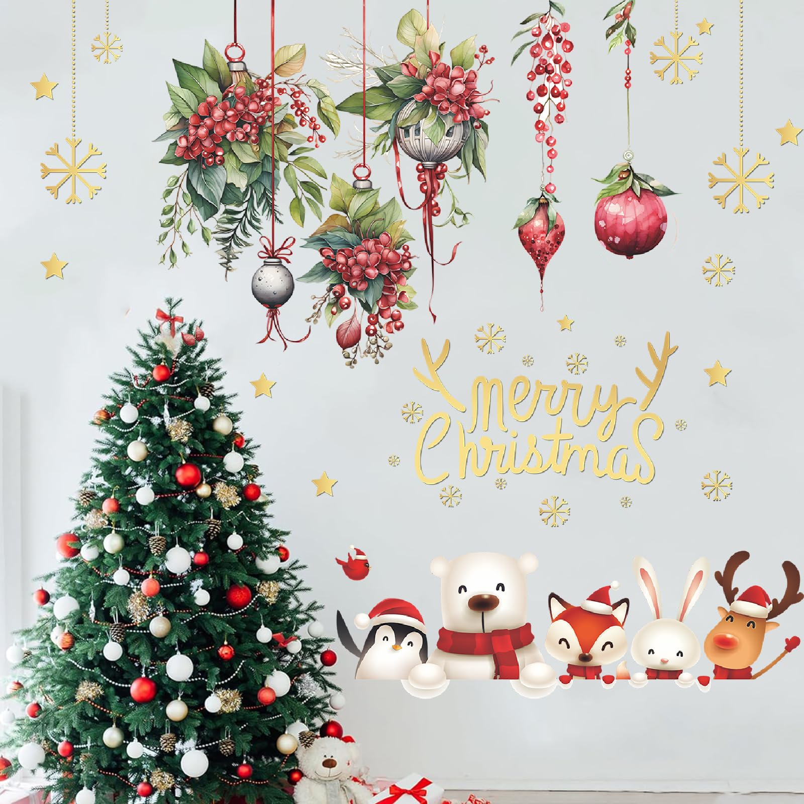 Dechom peel-and-stick decals on windows or tiles for quick seasonal decorating.