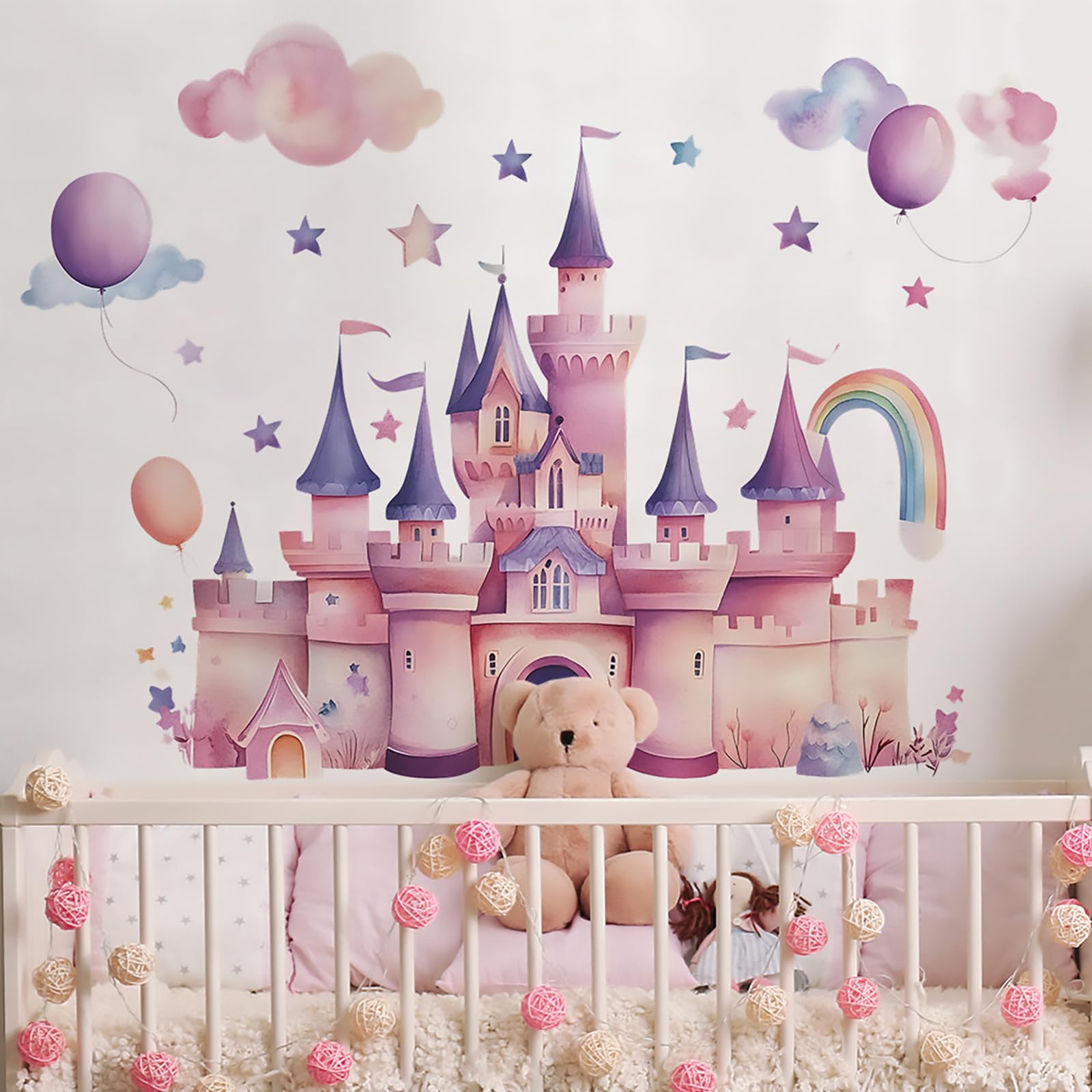 Dechom Sparkling Stars wall art provides twinkling accents for bedtime decor.