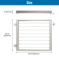 Deck Man stainless steel gate shown as a welded one-piece unit