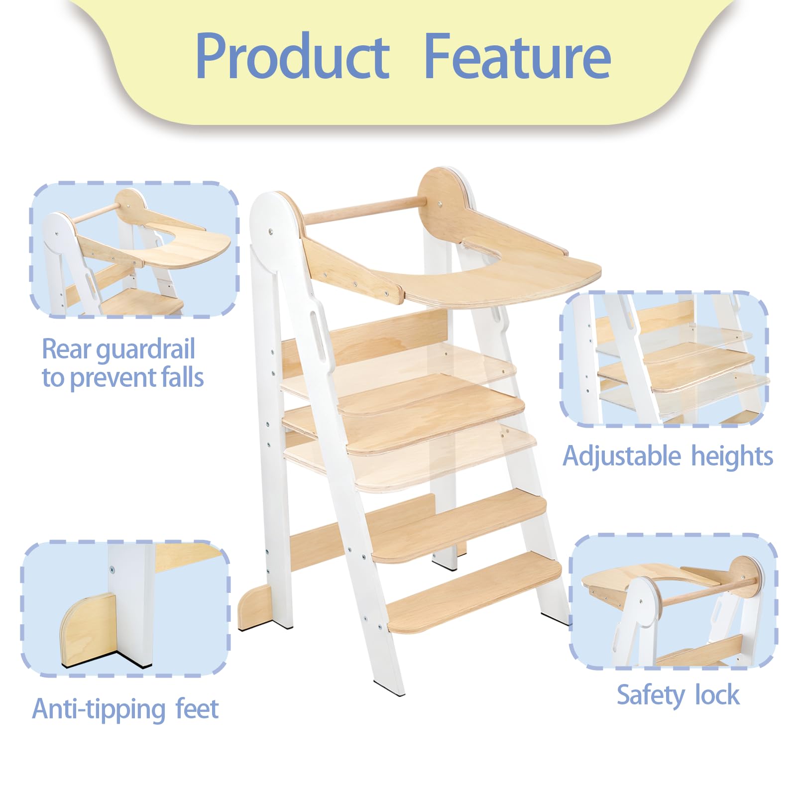 DecorDudz Toddler Tower used at the kitchen counter for kid participation