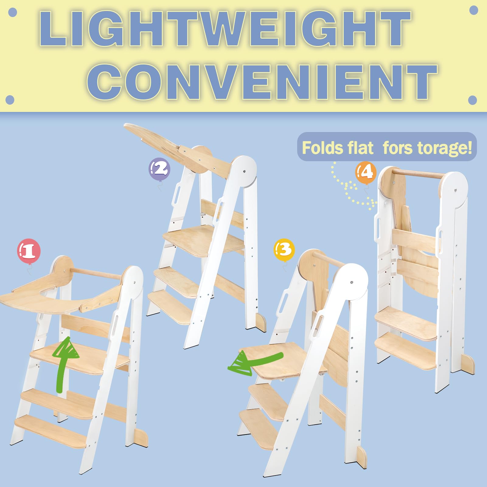 DecorDudz Toddler Tower bathroom use for brushing teeth within reach