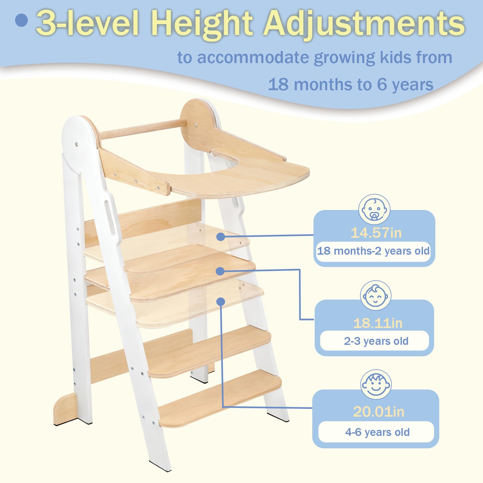 DecorDudz Toddler Tower folded for compact storage in small spaces