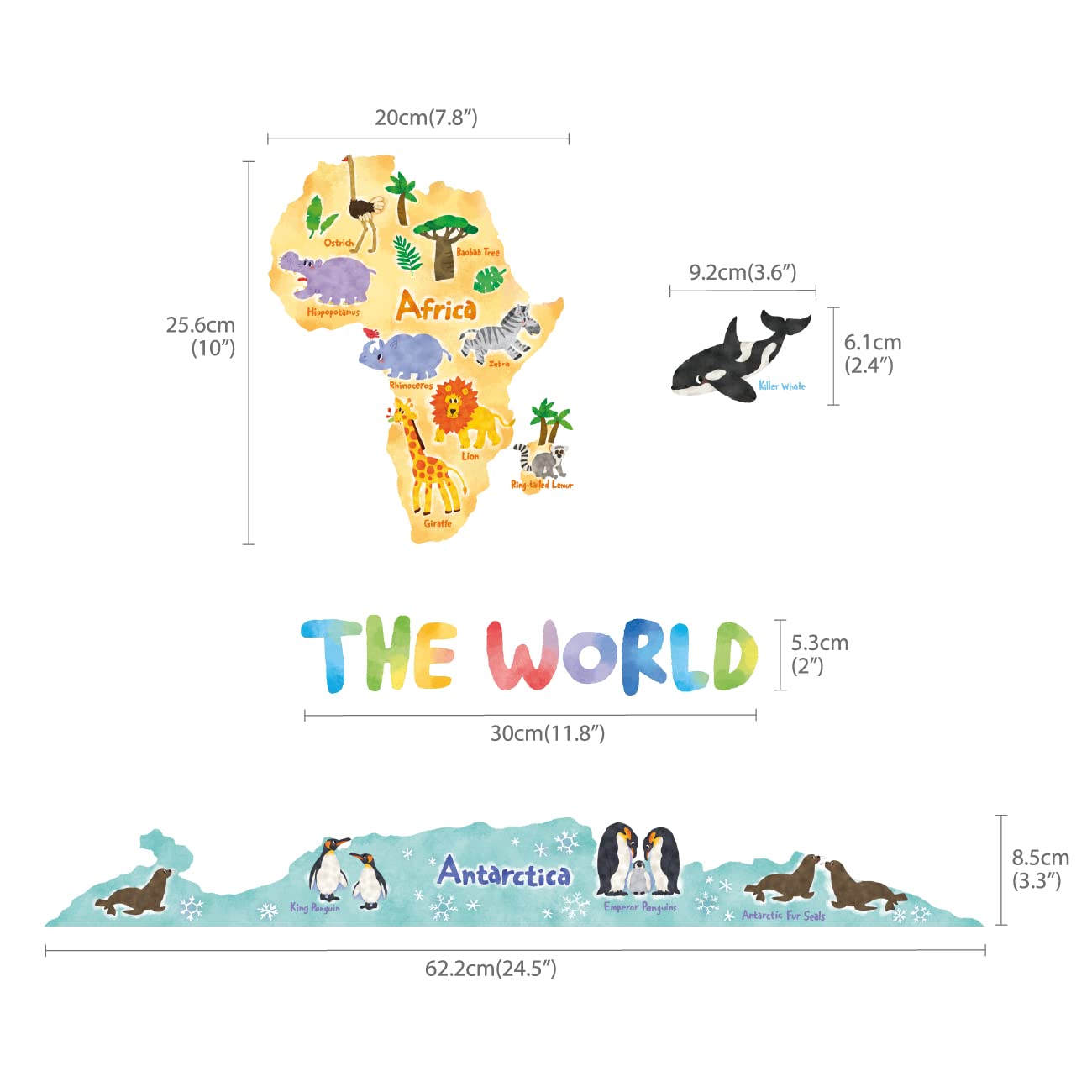 DECOWALL kids wall decals, removable and waterproof for easy re-styling.