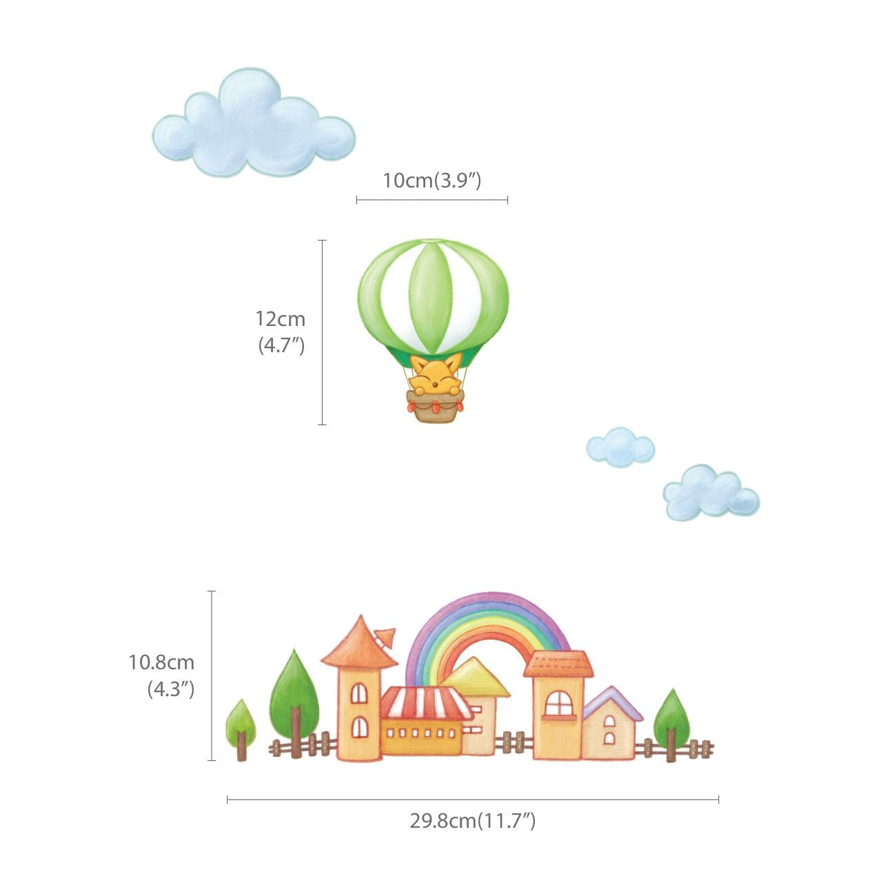 DECOWALL BS-1606 durable vinyl wall decals for kids' bedroom