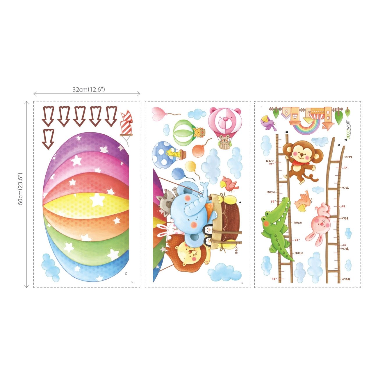 DECOWALL BS-1606 removable wall stickers for nursery decor