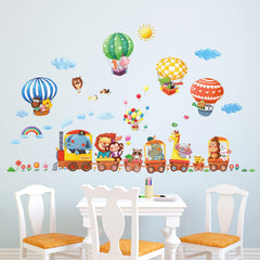 Decowall DA4-1406 hot air balloons decor sparks imagination in nurseries.