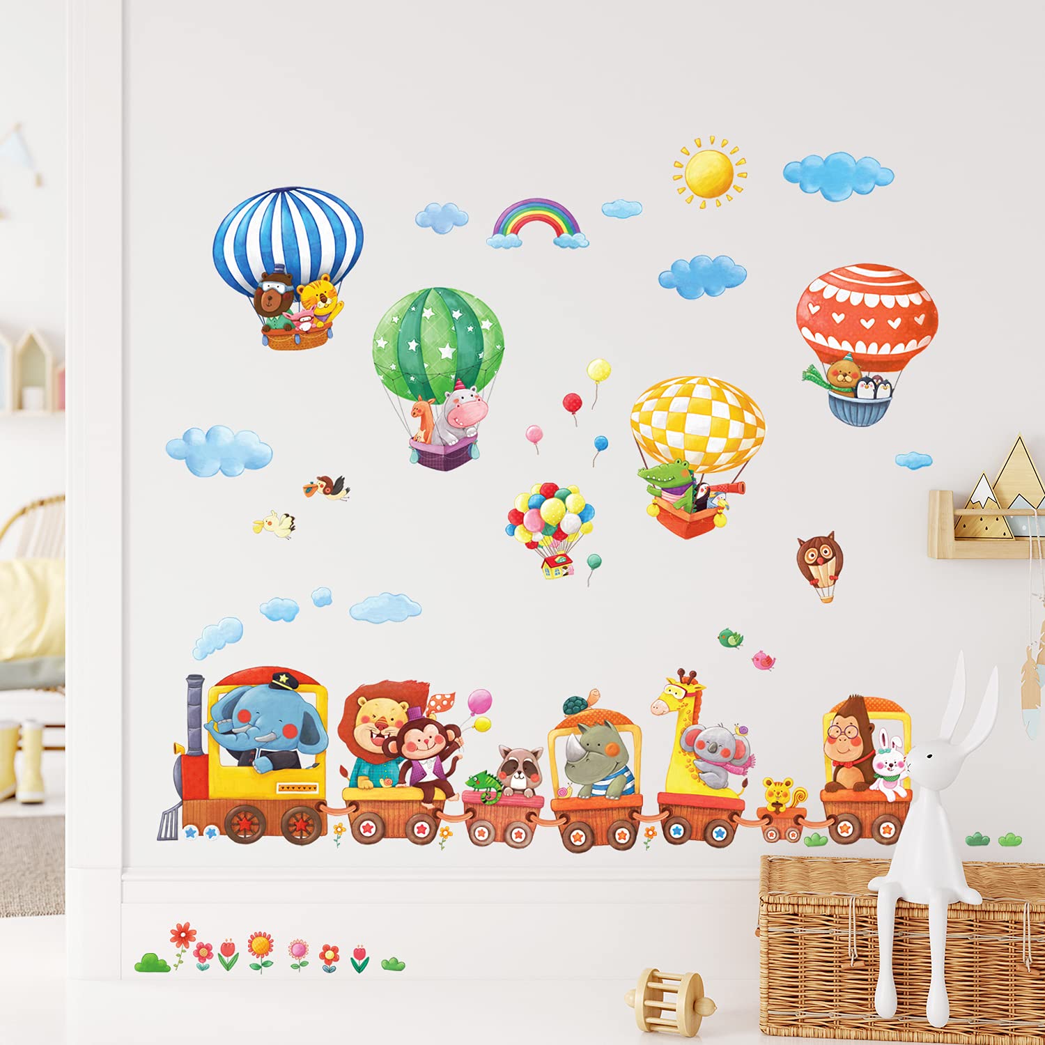 Decowall DA4-1406 kids wall stickers easy peel and stick for quick updates.