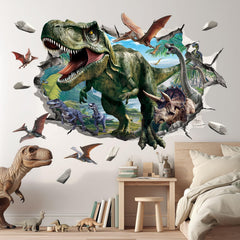 DECOWALL triceratops wall sticker adds colorful prehistoric detail for nurseries.