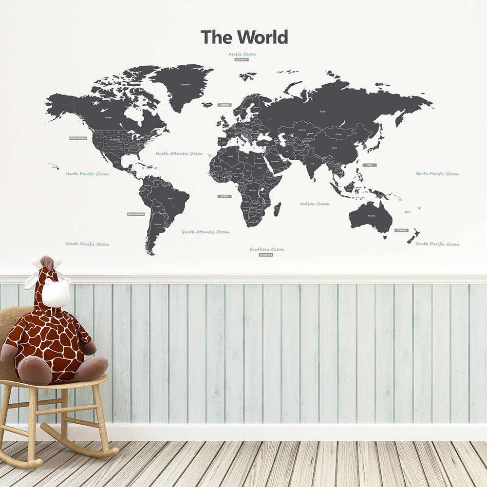 DECOWALL DLT-1609GF nursery wall sticker with global theme