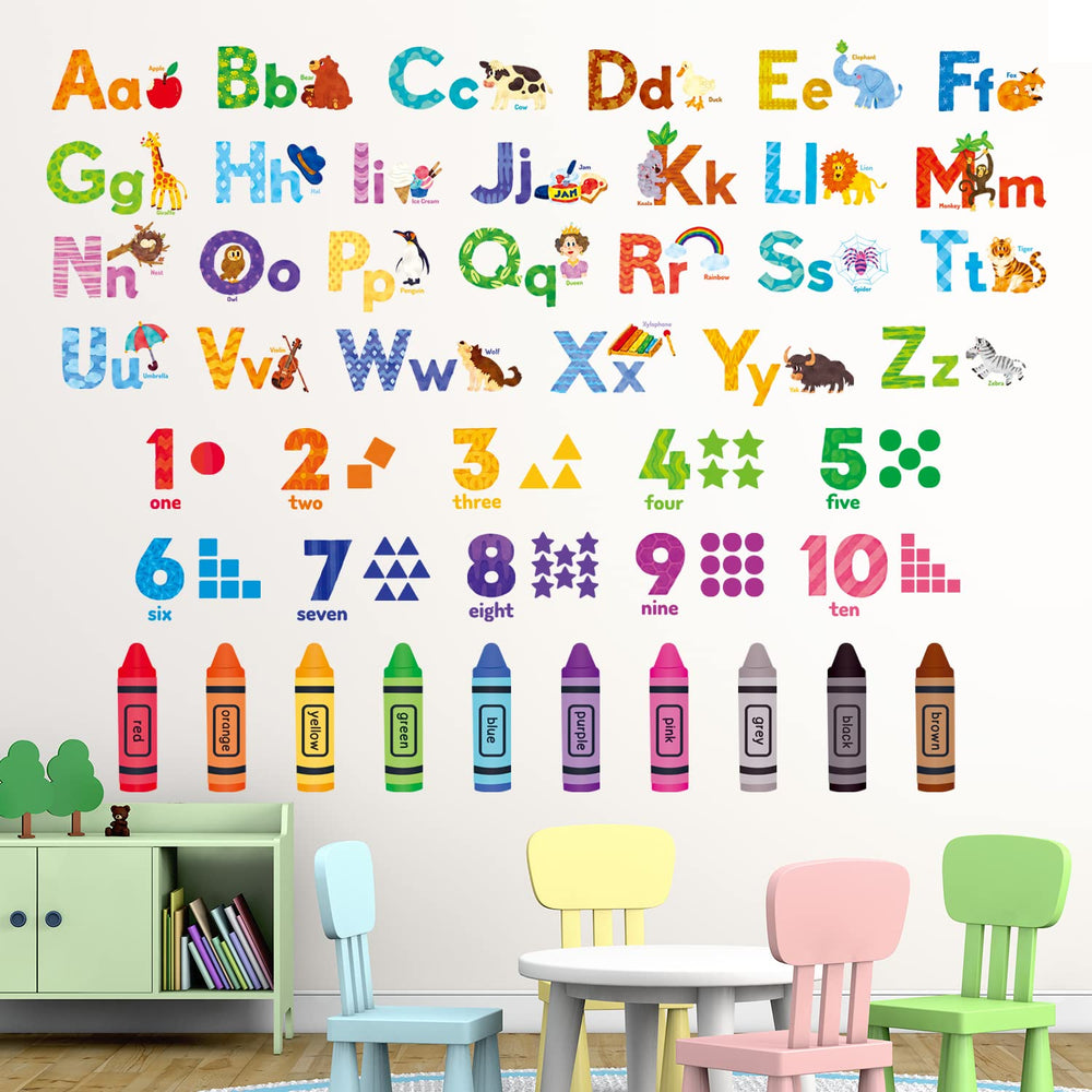 DECOWALL DS-8044 colourful animal decals brighten classrooms and bedrooms
