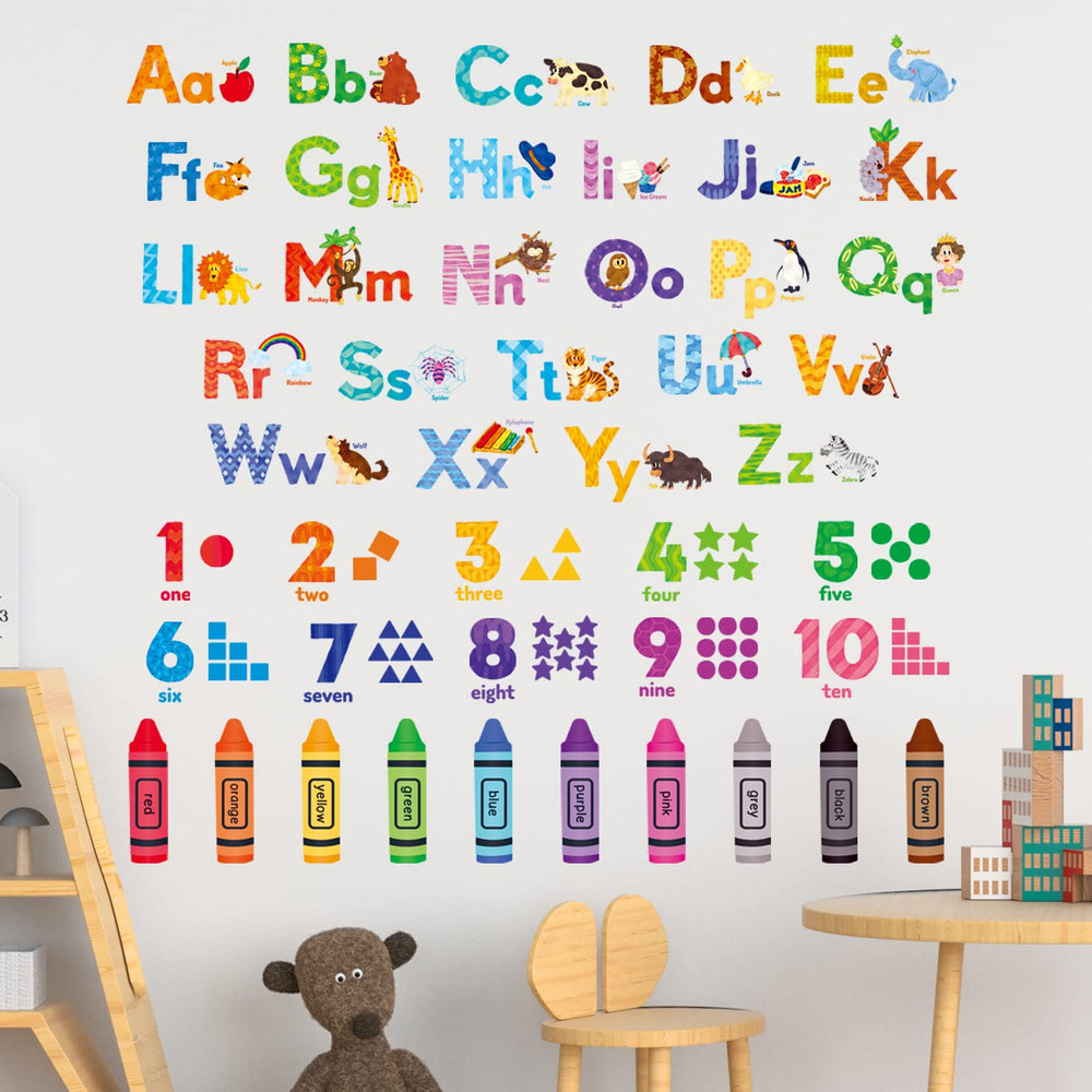 DECOWALL DS-8044 animal stickers create engaging wall art for nurseries and playrooms