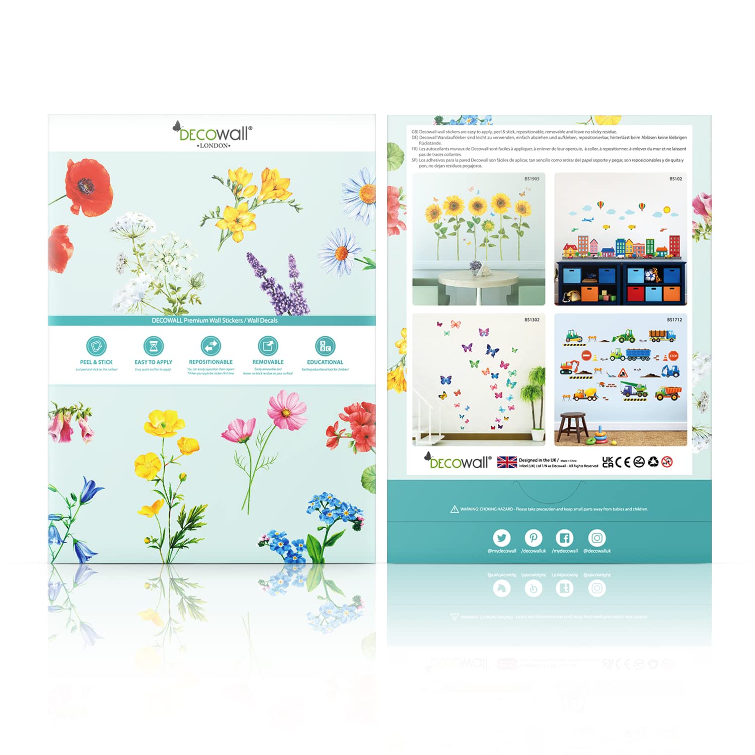 DECOWALL DS-8044 sturdy sheets ensure long-lasting wall décor in kids spaces