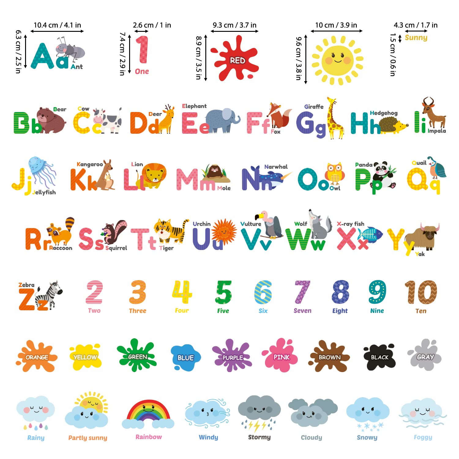 DECOWALL educational wall decals designed by illustrators for durable décor