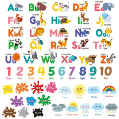 DECOWALL Animal Alphabet Numbers wall decals enhance nurseries with playful visuals