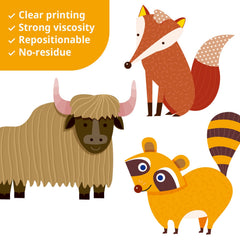 DECOWALL playful animal and letters wall decals for kid-friendly playrooms