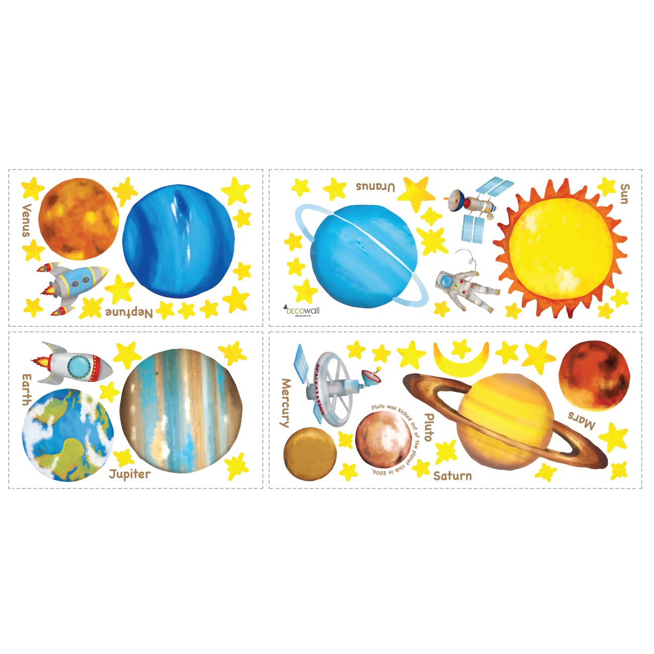 Eight sheets of 28.7 cm by 20 cm form a versatile space display.