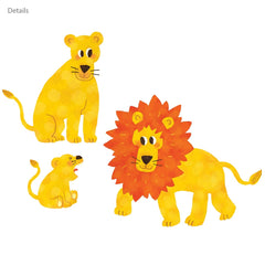 Decowall DS8-1513N easy peel-and-stick animal decals.